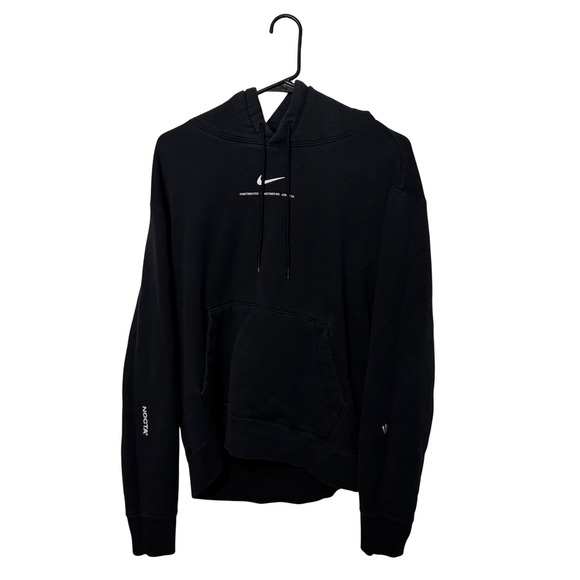 Nike NOCTA Hoodie Mens Large Black Drake Pullover Sweatshirt Center Swoosh